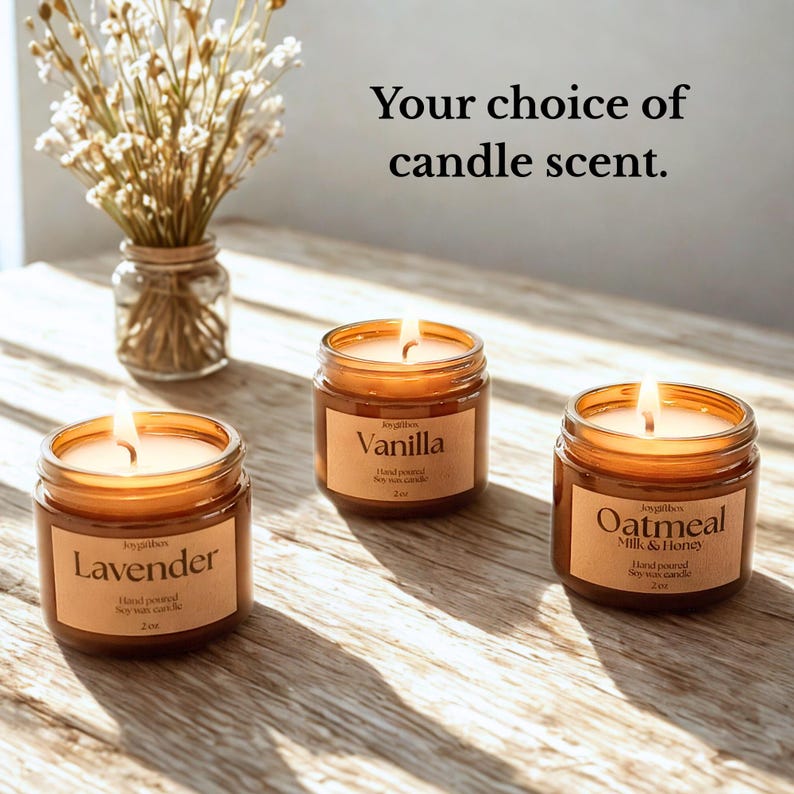 Birthday Gift Box For Mom, Relaxation Package, Soy Candle, Honey, Self Care Kit image 7