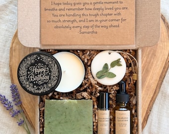 Mom Birthday Spa Gift Box: Self Care Kit for Mother - Handmade & Natural Package