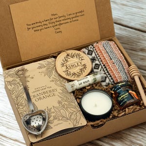 Organic tea gift set | tea gift box with candle | tea gift box for women | friendship gift | long distance gift | birthday gift | loose leaf