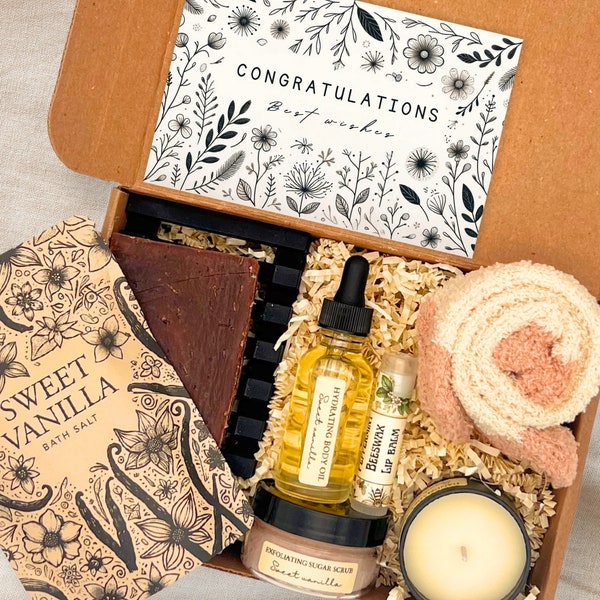 New Job Gift, Congratulations Gift, Self care gift box, Job Promotion Gift, Co-worker Gift box, Congrats, spa gift box, self care kit
