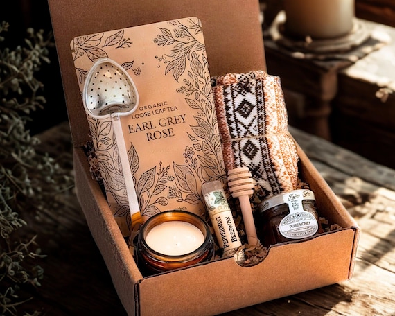 Stress Relief Gift Box | Mental Health Self Care Package for Her | Relaxing Tea Gift Set For Women | Mindfulness & Calm Gift for Friend