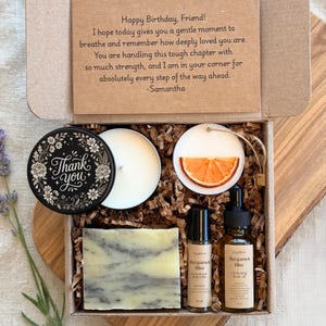 Coworker Spa Gift Box: Personalized Corporate Self-Care Set with Candle and Soap