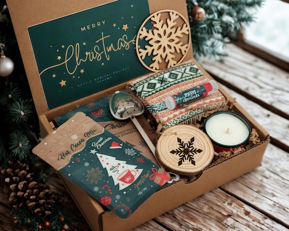 Corporate Christmas Gift Box, Holiday Self Care Package With Tea