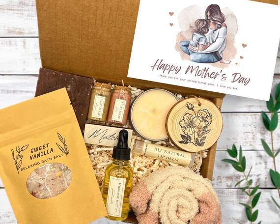 Mother's Day Gift, Caramel & Cream Spa Gift Box, Spa Gift Basket, Spa Care  Package, Gift For Her, Gift For Wife, Gift For Mom,Gift For Women