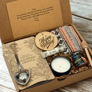 Personalized birthday gift for women, tea gift set, self care package for her, thank you gift for her, hygge gift box, best friend gift box