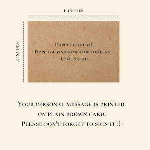 a birthday card with a message on it