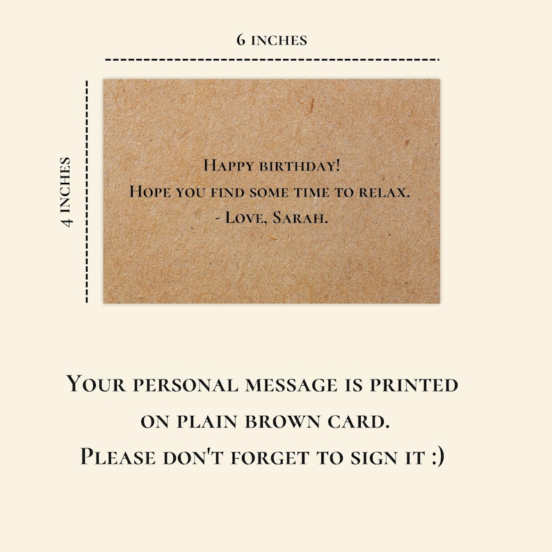 a birthday card with a message on it