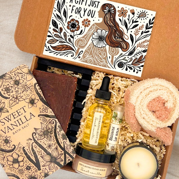 Self care gift box for women, self care kit, hygge gift box, gift basket women birthday, best friend gift box, tea gift set, gift for her