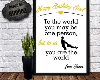 Carte D Anniversaire Papa Etsy