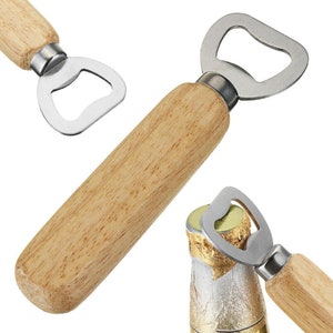 Wooden Professional Restaurant Bar Bottle Opener, Heavy Duty Wooden Beer Bottle Opener, Soft Drink , Wooden Bottle Opener, Non Personalised