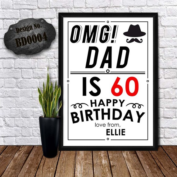 60TH DAD BIRTHDAY Special Gift for Dad Card for Daddy