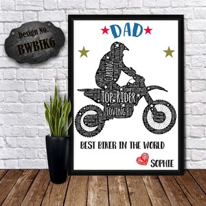 FRAMED WORD ART - Caring Dad Prints - Loving Dad Poster - Biglietti personalizzati - Regalo dal figlio - Carino Papa Card - Stepfather Birthday Greeting