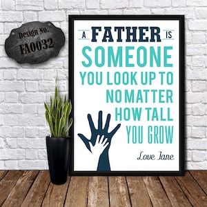 FELIZ DIA DOS PAIS - Impressão mão a mão - O melhor pai do mundo - Pôster do Dia dos Pais - Presente para o avô - Cartão do melhor pai - Cartões personalizados