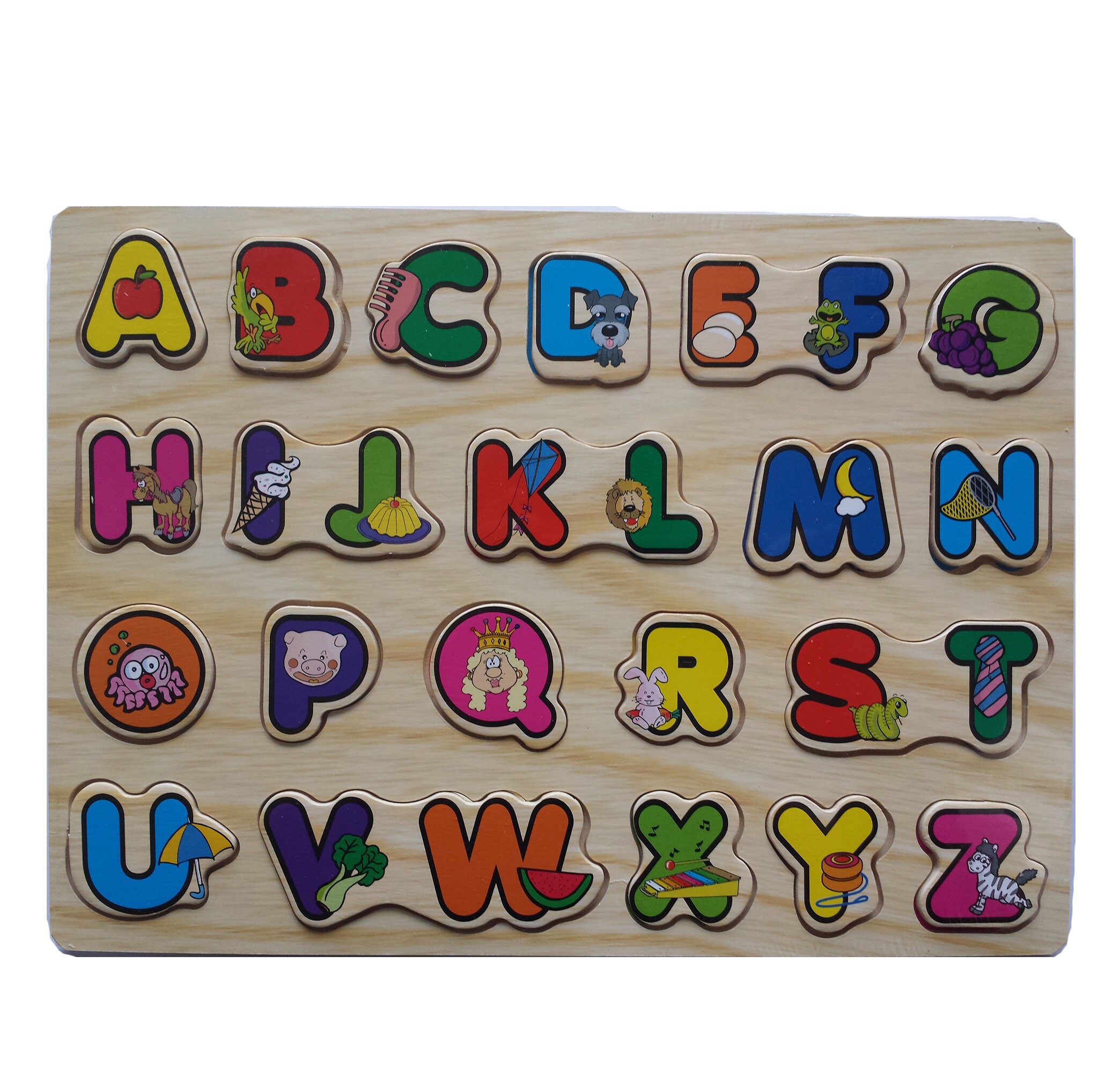 Children Kids Alphabet ABC Wooden Jigsaw Learning Educational Puzzle Children Kids Alphabet ABC Wooden Jigsaw Learning Educational Puzzle