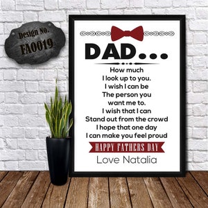 LOVE DAD CARDS - Happy Fathers Day - Carta speciale per papà - Biglietto di design unico - Regalo di compleanno papa - Stampa papà premuroso - Regalo personalizzato