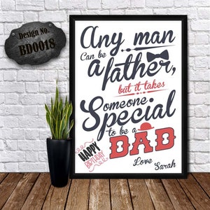 SPECIALE DAD CARD - Happy Birthday Daddy - Handsome Dad Card - Strong Dad Card - Papa Birthday Gift - Happy Dad Card - Personalized Greeting