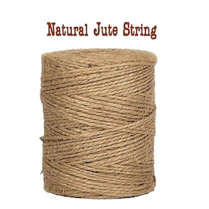 1 to 250m Natural Brown Jute Thread Rustic Hessian Twine String Hemp Rope Cord Bundle for Garden Decoration, Wrapping Gifts, Christmas Xmas