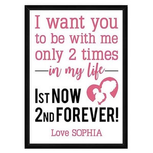 I Want You – Forever Unique Personalised Mum Mummy Nan Nanny Grandma Christmas Card, Greeting Poster – Now and Never Gift for Mother
