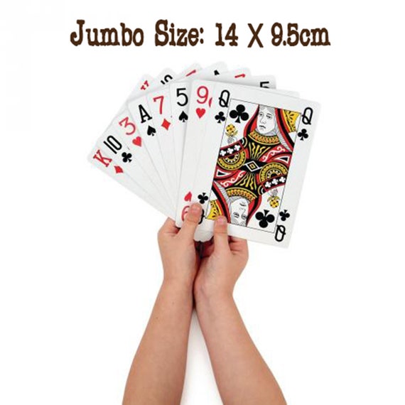 Jumbo Extra Large Giant Playing Cards for Playing Bridge Etsy Canada