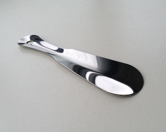 16cm 6" Professional Stainless Steel Metal Shoe Horn Long Spoon inserter remover, Chrome Colour Shoe Horn