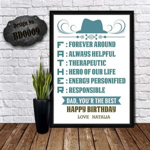 CARTÃO DE ANIVERSÁRIO DE CHAPÉU - Você é o melhor pai - Herói da nossa vida - Melhor cartão de papai - Presente para o padrasto - Cartão de felicitações personalizado - Cartão do filho