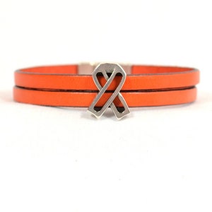 Leukemia Awareness Bracelet - Teal Double Strand 5mm Flat Leather Bracelet with Awareness Slider and Magnetic Clasp (5F-326)