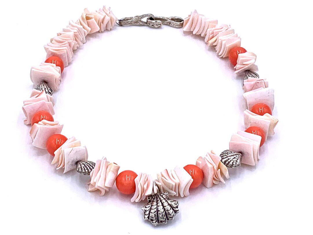 Sterling Silver Coral Shell Coral Beads Faux - Etsy