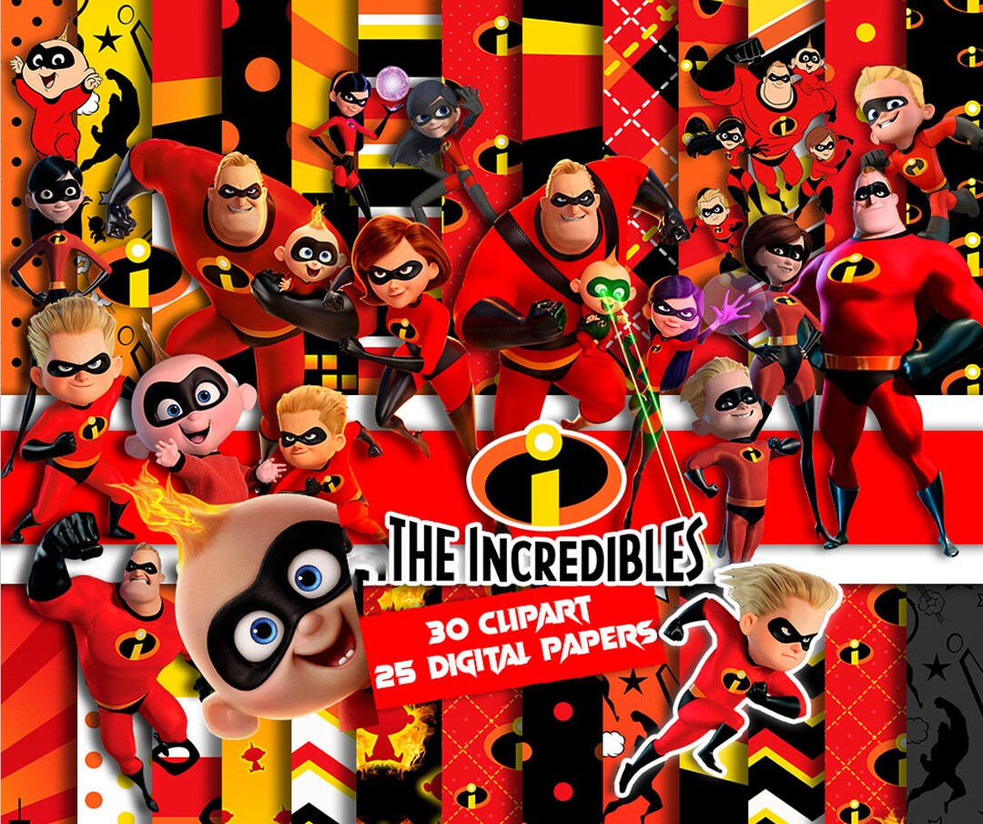 Incredibles Clipart, Digital Incredibles PNG, Digital, Download ...