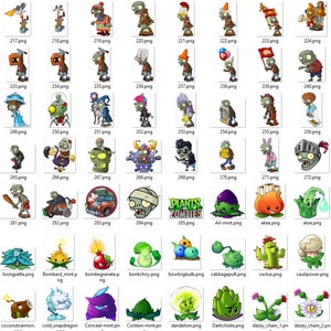 400 Plant and Zombie Clipart Bundle, Plants Vs Zombies Heros, Plants Vs ...