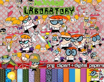 Dexter Laboratory clipart png budle, Toons PNG, 90s Cartoon Bundle, Sublimation Designs Downloads