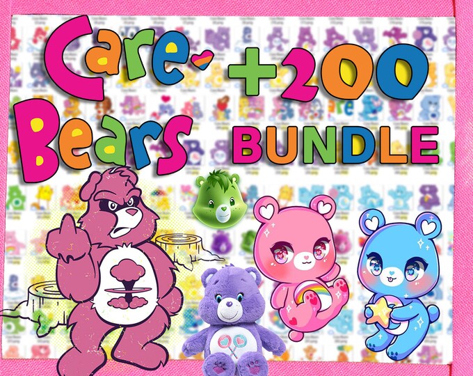 Care Bears Png Bundle, Bears Png, Care Bears Clipart, Care Bears Bundle ...