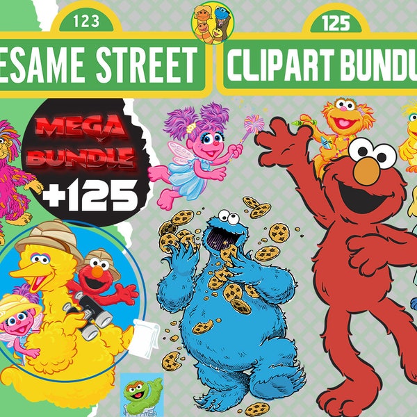 Sesame Monsters png Bundle for sublimation, Red Monster png file, Monster Friends png bundle, sublimation png bundle