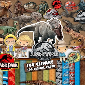 INSTANT DOWNLOAD Jurassic World Dinosaur PNGSVG Clipart Files, Silhouette,  Cricut, Sticker Vector, Sublimation Digital 