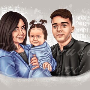 couple portrait,custom portrait,portrait family drawing,portrait couple painting, portrait from photo, big family portrait, wedding portrait
