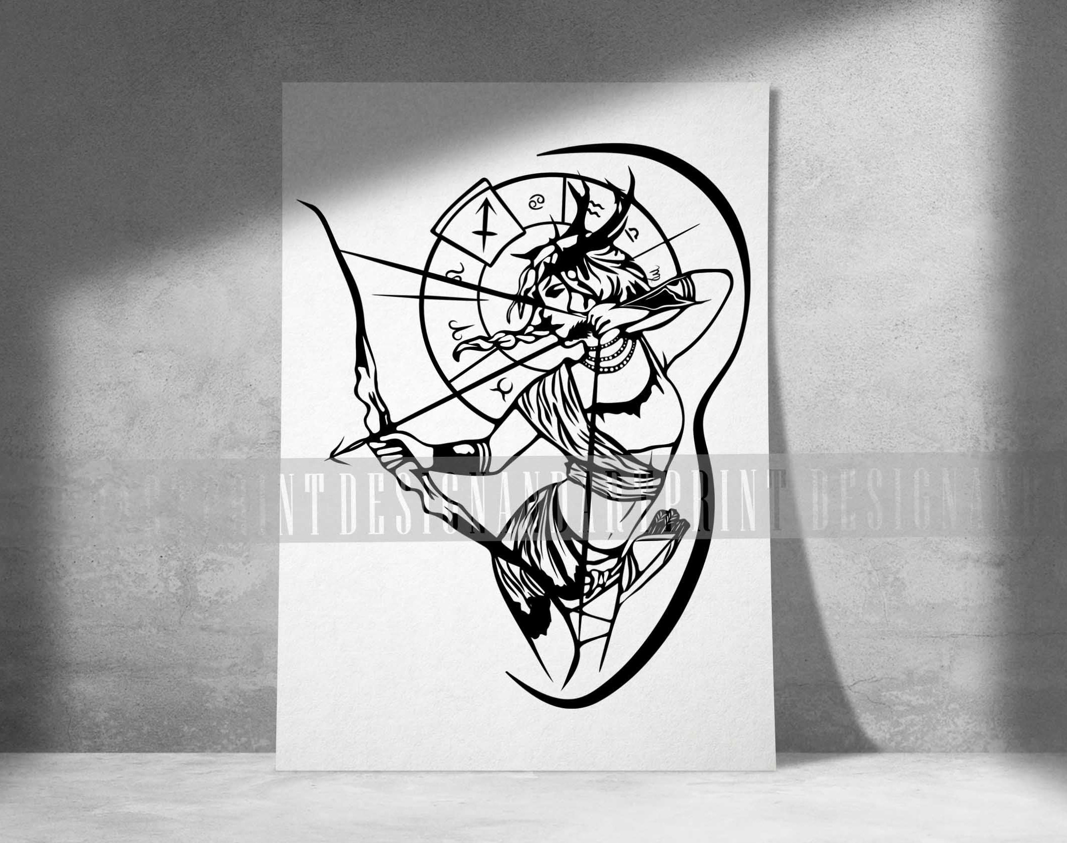 Sagittarius Svg, Svg Files, Zodiac Svg, Zodiac Sign Svg, Zodiac