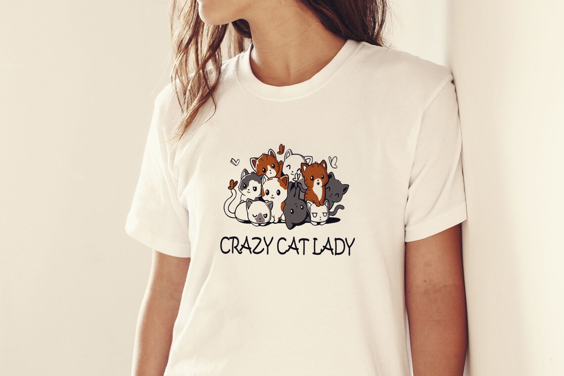 Download Crazy cat lady svg printable svg print on shirt layered | Etsy