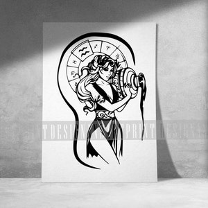 Aquarius svg, fichiers svg, zodiaque svg, signe du zodiaque svg, verseau, autocollants du zodiaque, téléchargement instantané, téléchargement numérique, coupe cricut