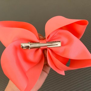 Girls embroidered hair bows image 3