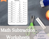 MONTESSORI MATH: Subtraction • Montessori Workbook • Counting Activity • Educational Material • Montessori Printable