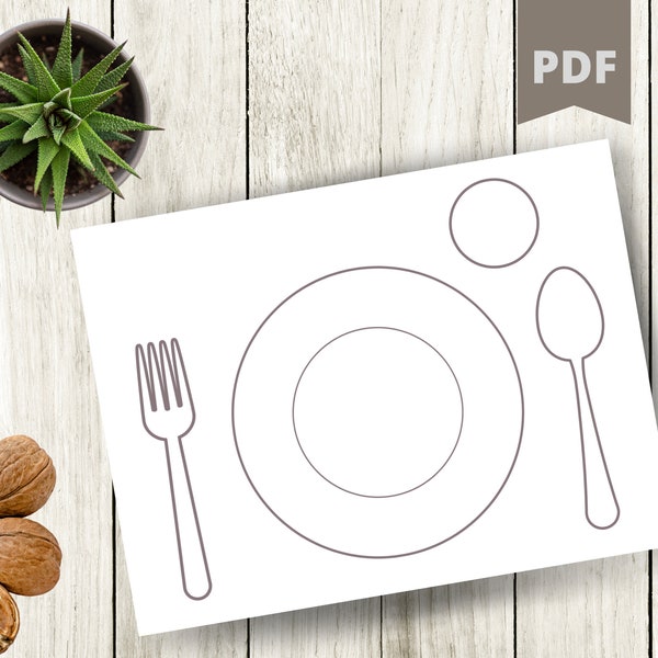 Montessori Placemat Printable File | Montessori Digital Placemat for Preschool | Montessori Toddler Placemat