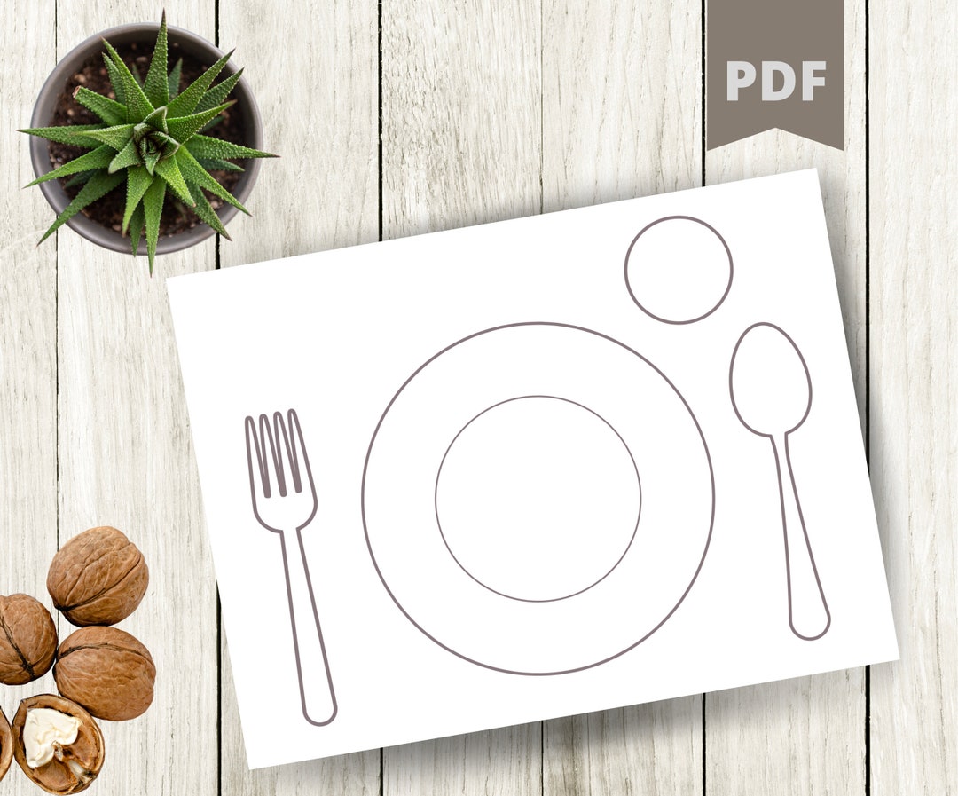 Montessori Placemat Printable File Montessori Digital Placemat for