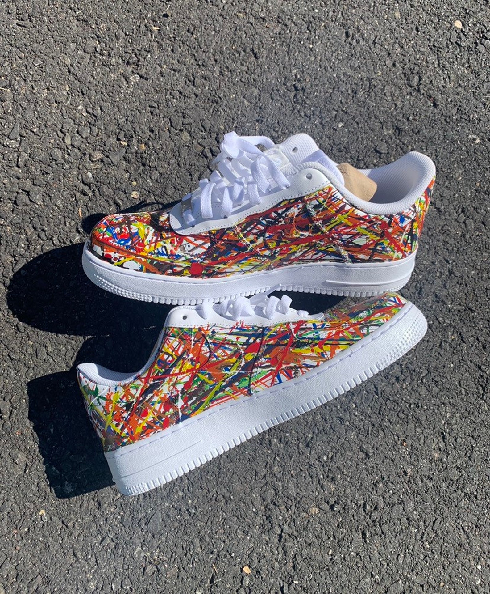 nike black and white splatter shoes