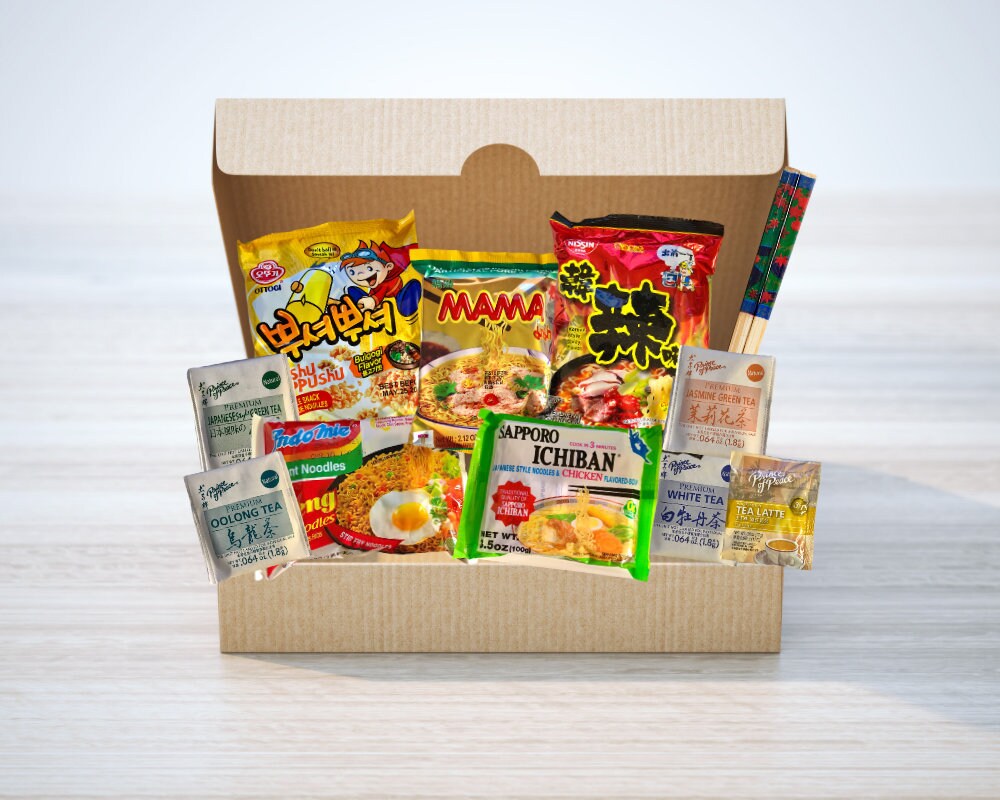 Instant Ramen Noodle Box 5 Different Noodles 5 Teas & FREE Etsy