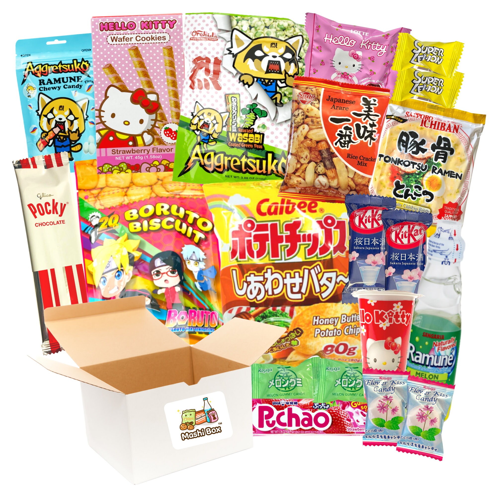 Japanese Snack Box w/ NOODLES &DRINK Includes 78 Fullsized Etsy