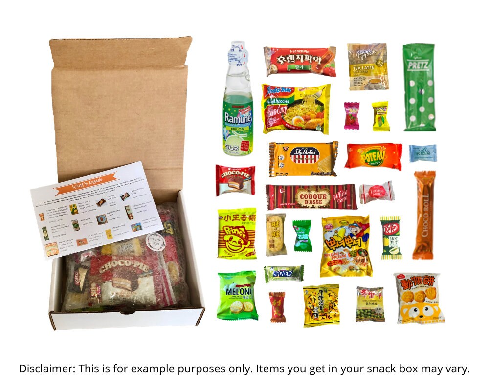 Asian Snack Box 25 Pieces w/3 FULL SIZE Assortment of Etsy