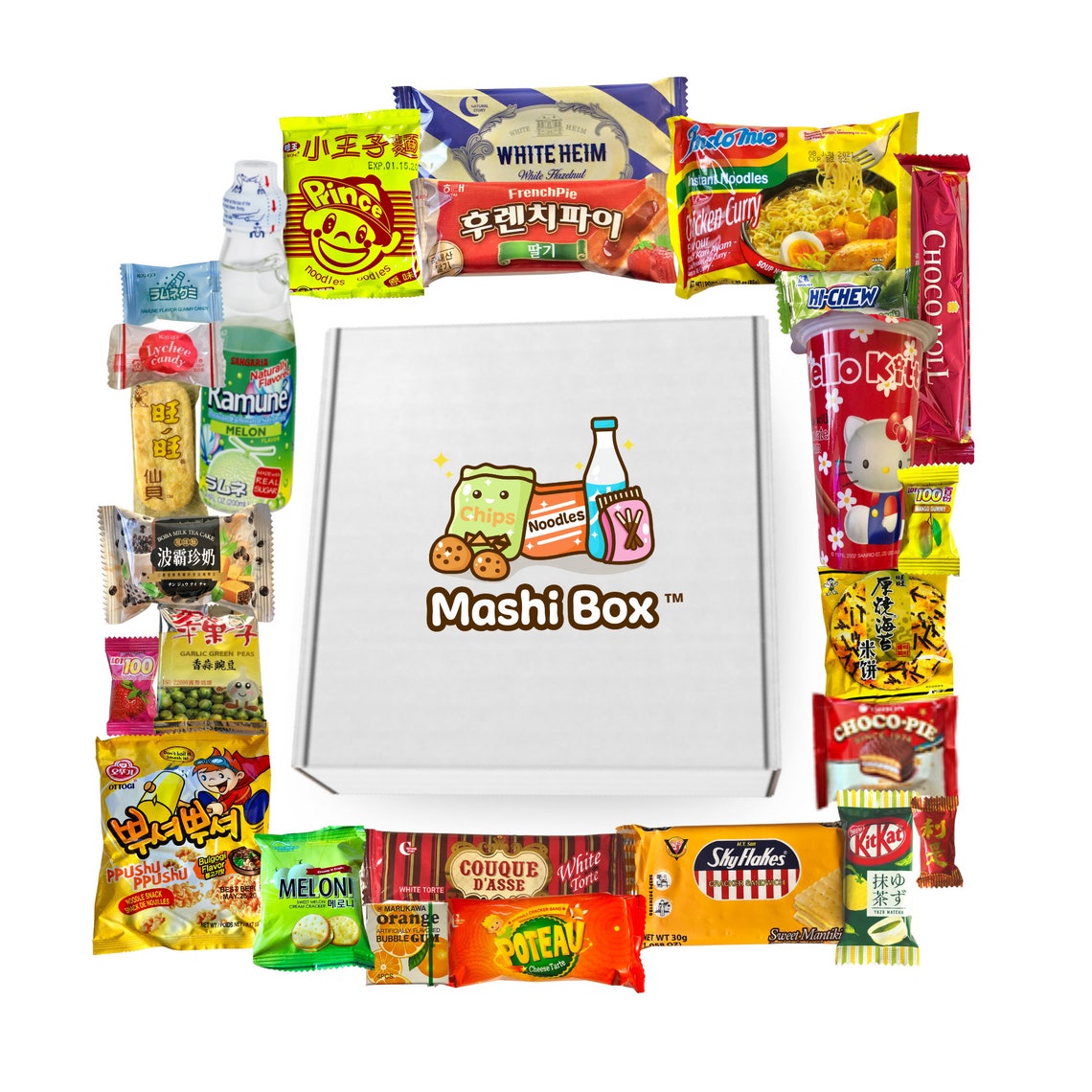 Asian Snack Box 25 Pieces w/3 FULL SIZE Assortment of Etsy