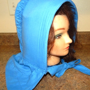 Prairie Pioneer Sun Bonnet Stiff Brim Neck Flap Costume Accessory