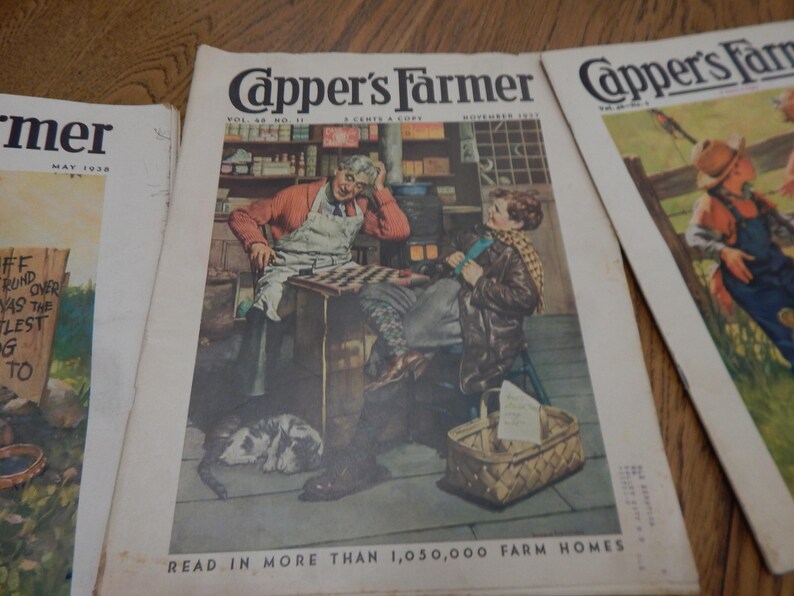 Antique Capper's Farmer Magazines Agricultural Periodicals 1937 1938 ...