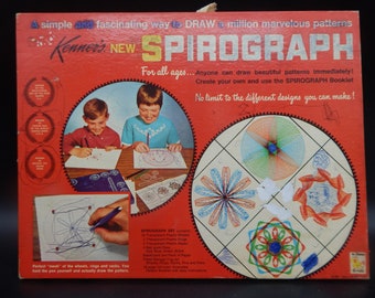 1967 Kenner Spirograph Game Blue Tray No Pens
