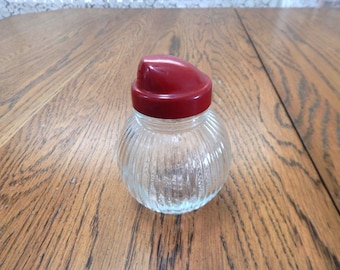 Vintage Hazel Atlas Ribbed Glass Pepper Shaker Made in USA